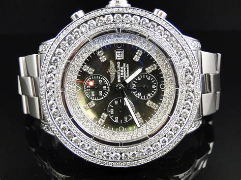 custom diamond breitling watches